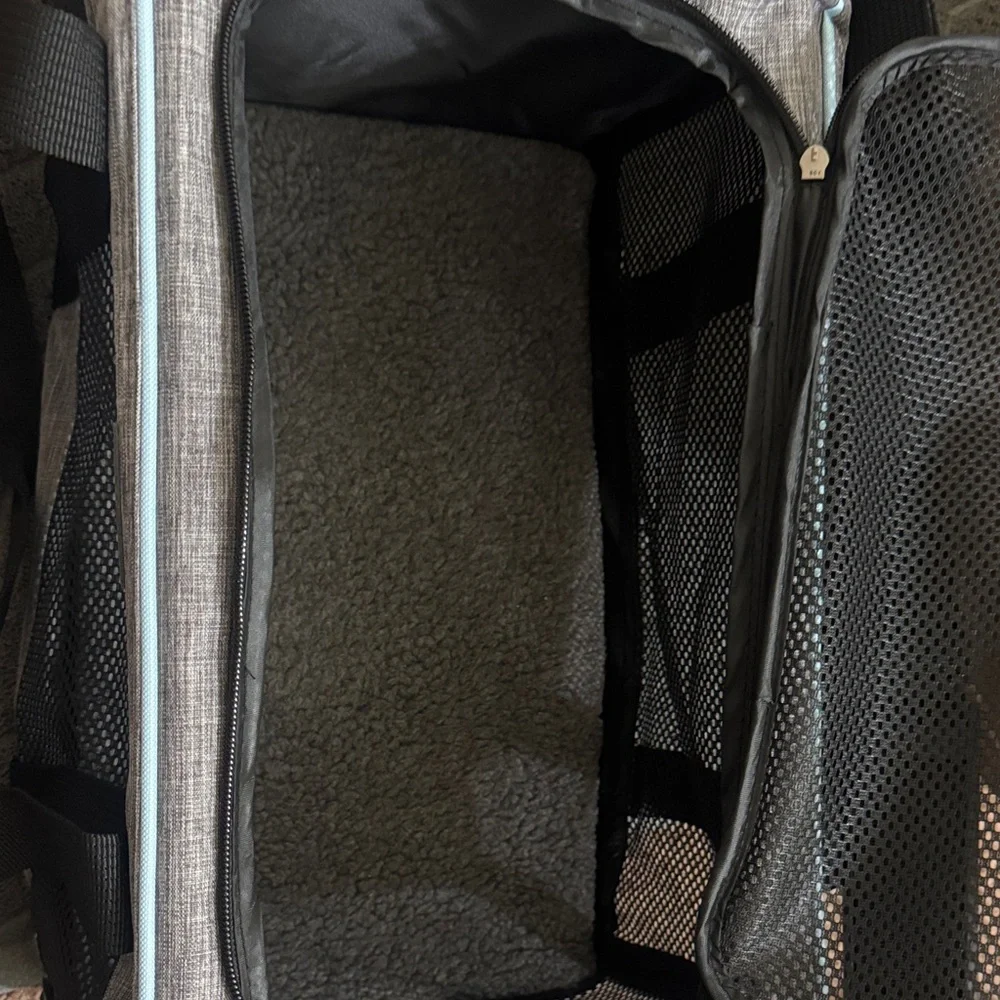 Black and Gray Cat Carrier